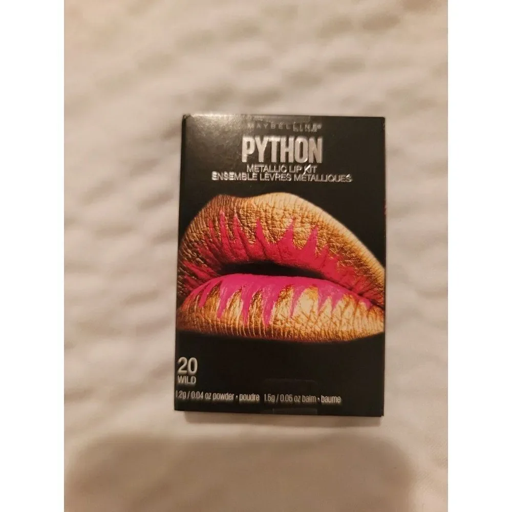 Maybelline New York Lip Studio Python 20 WILD Metallic Duo Portable Kit *SEALED*